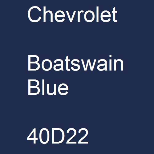 Chevrolet, Boatswain Blue, 40D22.